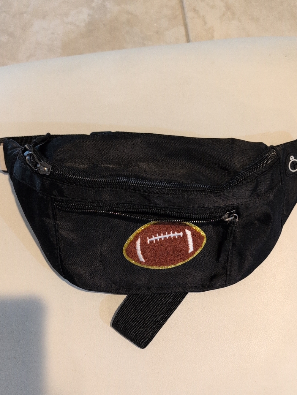 Waist Bag Or Crossbody Bag with Football Patch